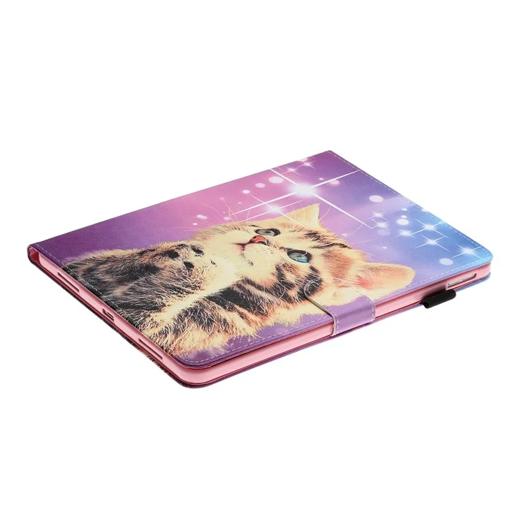 Capa de Couro com Suporte para Impressão de Padrões para iPad Air (2020)/Air (2022) - Gato