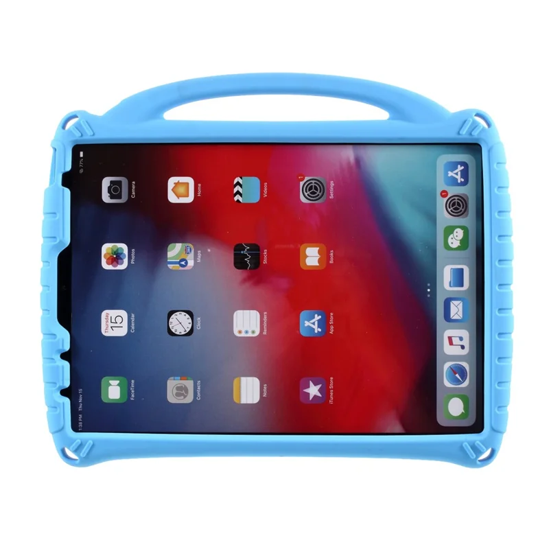 Shockproof Silicone Protector Tablet Kickstand Case for iPad Pro 11-inch (2021)(2020)(2022) / iPad Air (2020) / Air (2022) - Blue