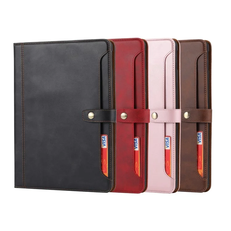 PU Leder Wallet Tablet Hülle Mit Stiftschlitz Für Ipad Air (2013)/Air 2/9,7 Zoll (2017) /9.7 Zoll (2018) - Schwarz