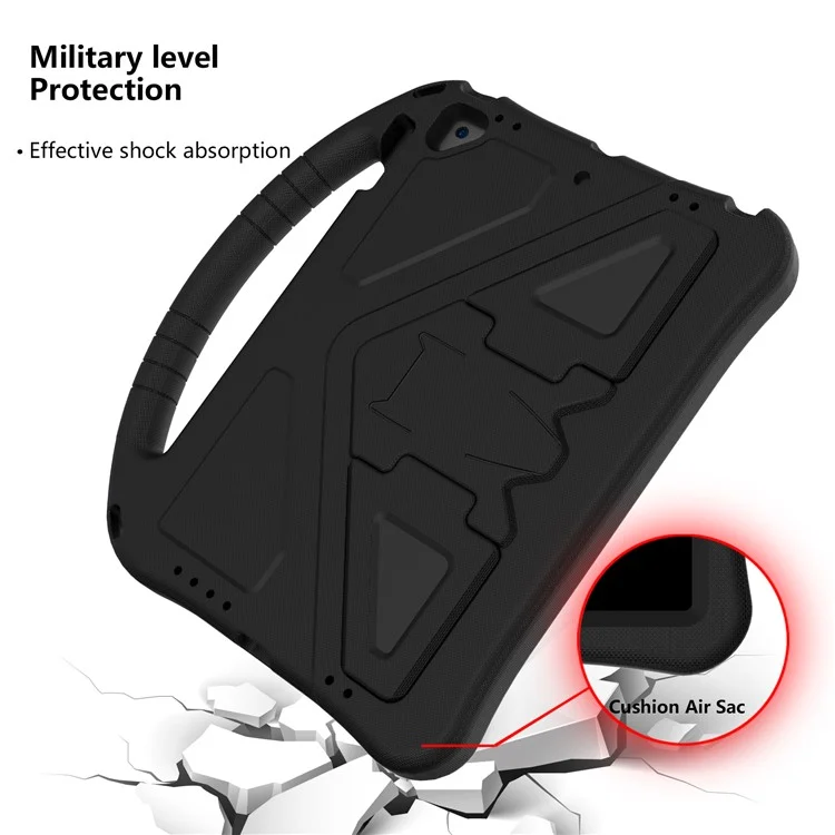 Handheld Design Shock-shock-sorbed Kickstand Eva Para Ipad 9.7 Pulgadas (2017)/(2018) - Negro