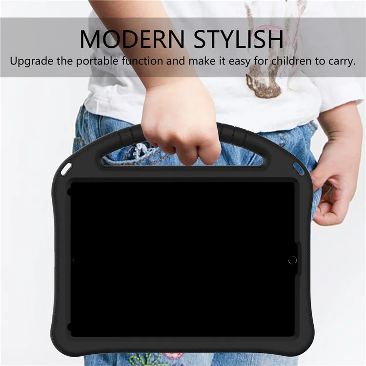 Handheld Design Shock-shock-sorbed Kickstand Eva Para Ipad 9.7 Pulgadas (2017)/(2018) - Negro