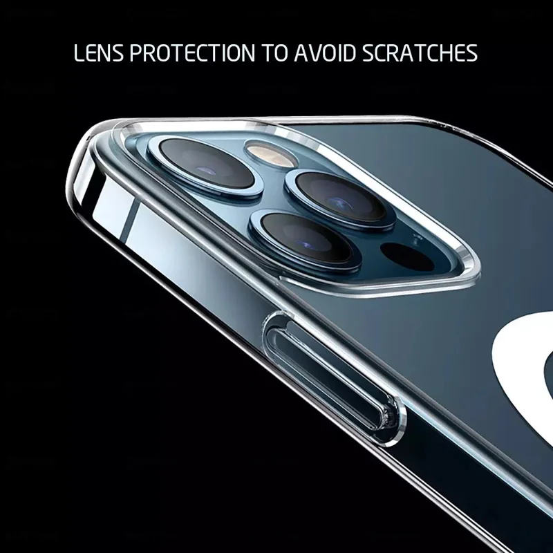 Clear Acrylic+TPU Phone Case Compatible with MagSafe for iPhone 12 Pro Max