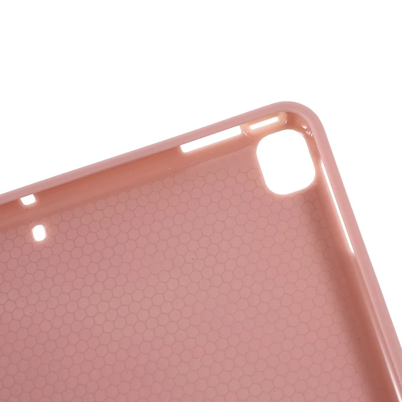 AMORUS Tri-fold Stand Leather Smart Case with TPU Back Cover for iPad 10.2 (2021)/(2020)/(2019) - Rose Gold