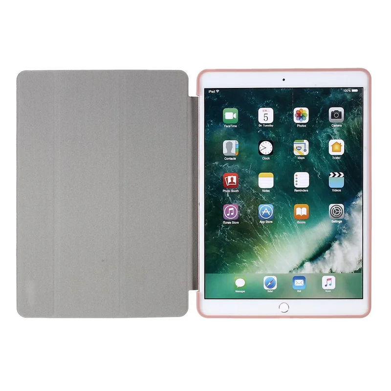 AMORUS Tri-fold Stand Leather Smart Case with TPU Back Cover for iPad 10.2 (2021)/(2020)/(2019) - Rose Gold