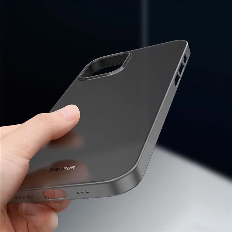 BASEUS Wing Series Matte PP Ultra-thin Phone Shell for iPhone 12 mini - Black