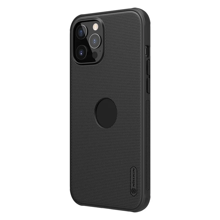 Super Frosted Shield Pro Series Series TPU + PC Hybrid Case (с Логотипом Вырезом) Для Iphone 12/12 Pro - Черный