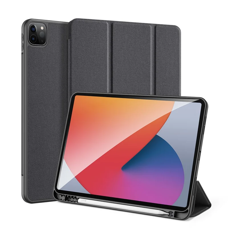 Étui de protection pour tablette DUX DUCIS Tri-fold Stand Design Business Style avec fente pour stylo pour iPad Pro 11 pouces (2022) / (2021) / (2020) - Noir