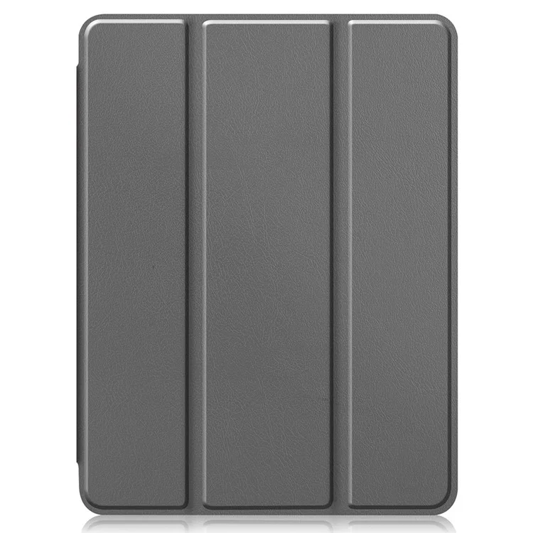Стабильная трехсекционная подставка Кожаный чехол-книжка Smart Case Shell с слотом для ручки для iPad Pro 11 дюймов (2021) - серый