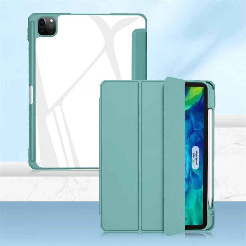 MUTURAL Para iPad Pro 11 (2021)(2020)(2022) Caso de Tablet PC + TPU Despertar / Dormir Proteção Cobrir com Caneta Slot - Verde