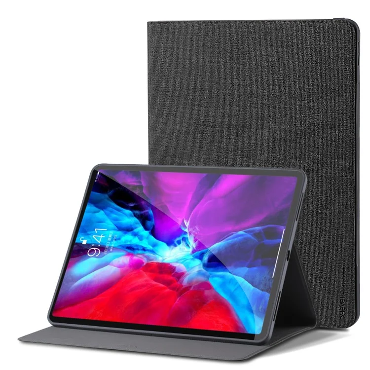 Texture en Tissu x Sillage de Cuir Automatique & Case de Sommeil Pour iPad Mini 4/5 (2019) 7,9 Pouces - le Noir
