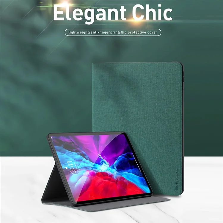 Texture en Tissu x Sillage de Cuir Automatique & Case de Sommeil Pour iPad Mini 4/5 (2019) 7,9 Pouces - le Noir