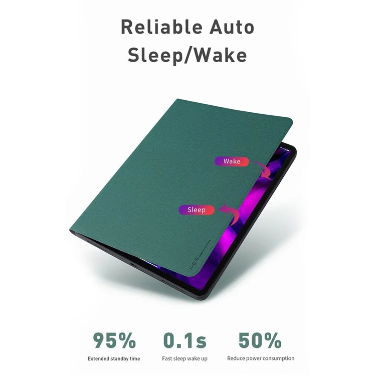 Texture en Tissu x Sillage de Cuir Automatique & Case de Sommeil Pour iPad Mini 4/5 (2019) 7,9 Pouces - le Noir