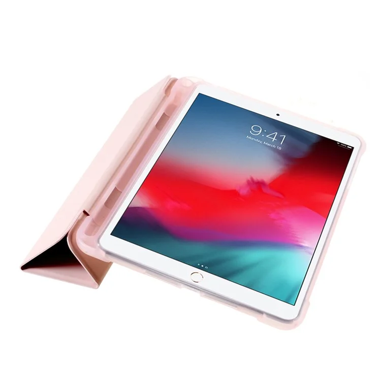 Vollschutz Tri-fold Stand Leder Hülle [mit Apple Bleistiftspeicher-rille] Für Ipad Mini 1/2/3/4/(2019) 7,9 Zoll - Rosa