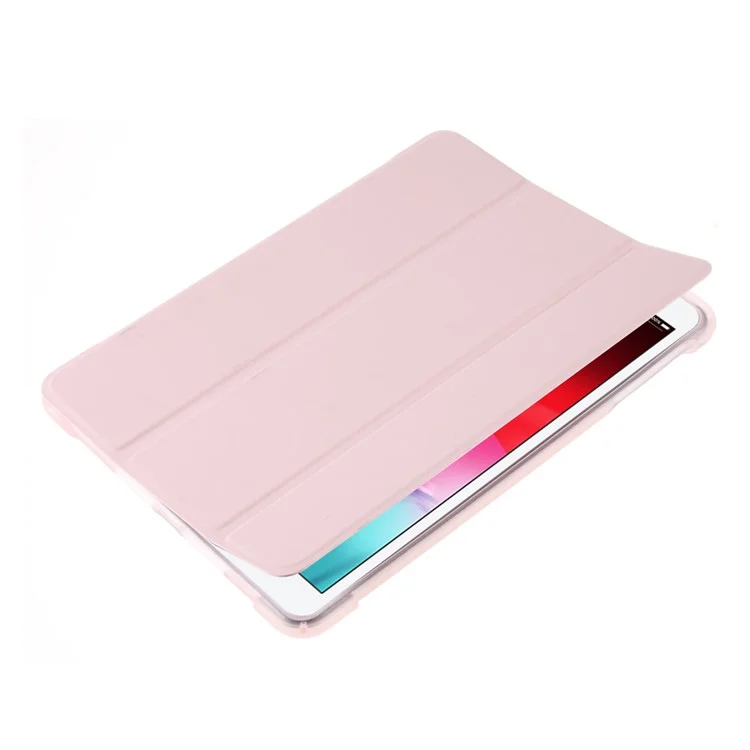 Protection Complète Tri Fold Stand Cuir Case [avec Rainure de Stockage au Crayon Apple] Pour Ipad Mini 1/2/3/4 / (2019) 7,9 Pouces - Rose