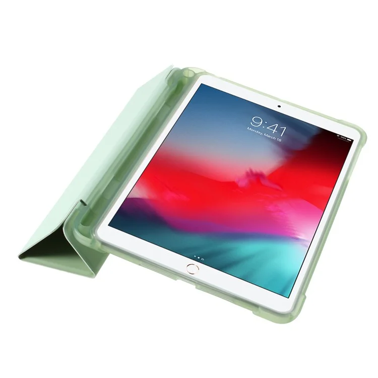 Umfassender Tri-Fold-Ständer aus Lederhülle [mit Apple Pencil Aufbewahrungsnut] für iPad Mini 1/2/3/4/(2019) 7.9 Zoll - Hellgrün