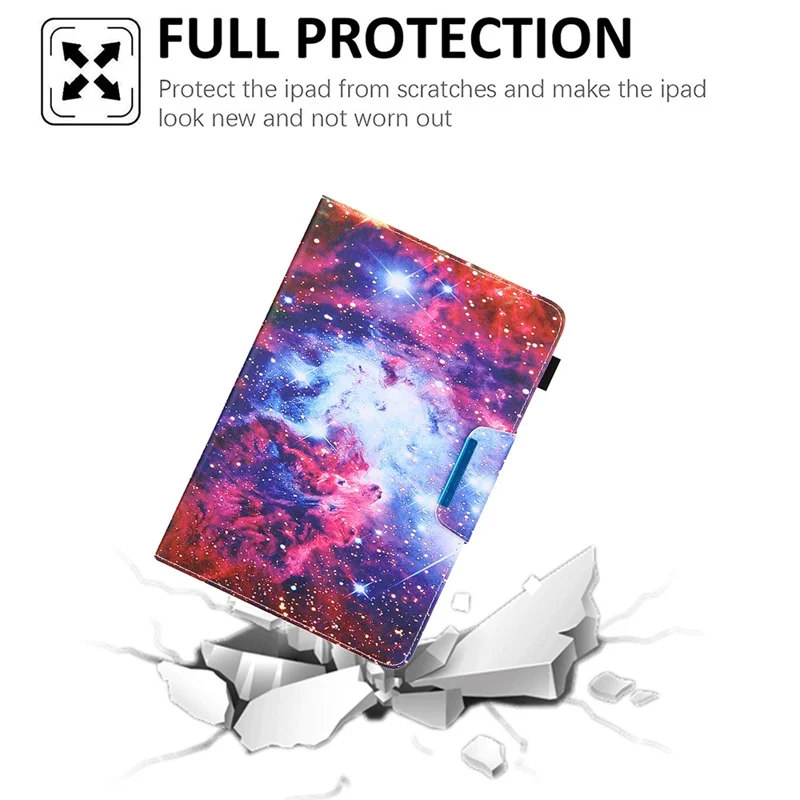 Cross Texture Pattern Printing Universal Leather Tablet Case for 8-inch Tablets - Nebula