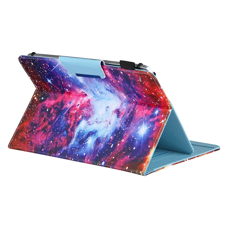 Cross Texture Pattern Printing Universal Leather Tablet Case for 8-inch Tablets - Nebula