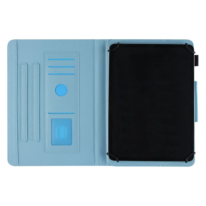 Cross Texture Pattern Printing Universal Leather Tablet Case for 8-inch Tablets - Nebula