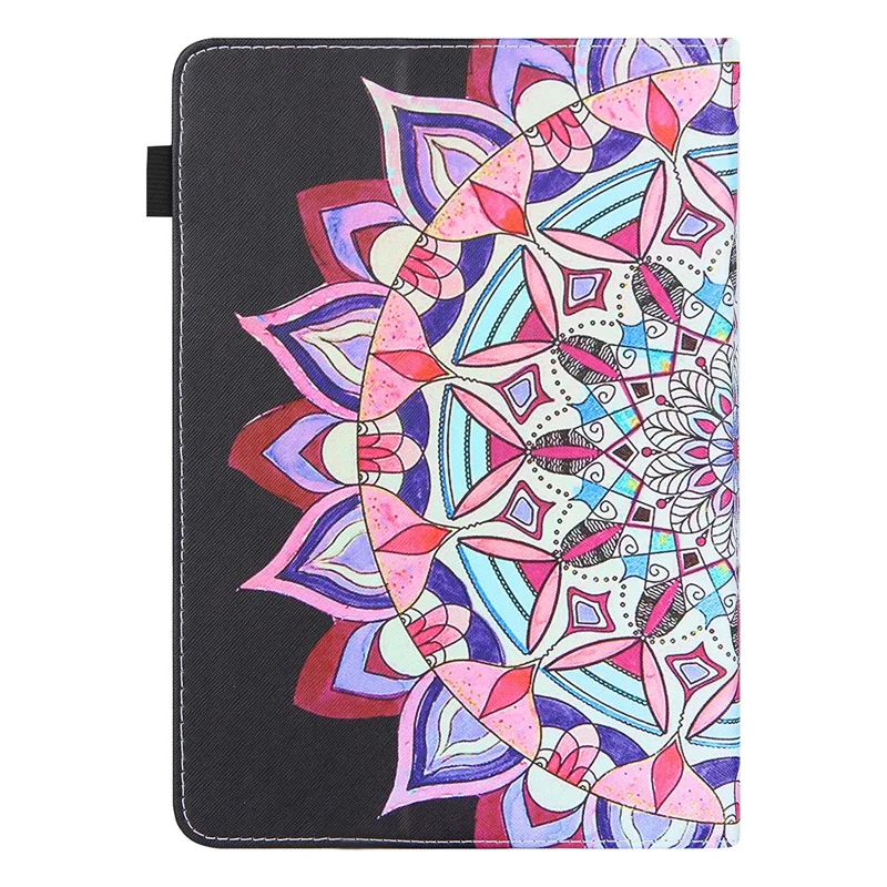 Pattern Printing Universal Cross Texture Leather Tablet Case for 10-inch Tablets - Mandala Pattern