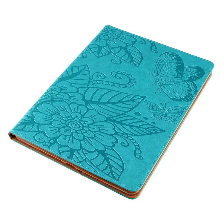 Leather Tablet Protective Shell with Pattern Imprinting for iPad 9.7-inch (2017)/(2018)/Air (2013)/Air 2/Pro 9.7 inch (2016) - Green