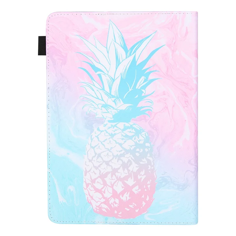Pattern Printing Cross Texture Universal Leather Tablet Case for 7-inch Tablets - Pineapple