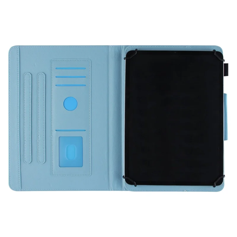 Pattern Printing Cross Texture Universal Leather Tablet Case for 7-inch Tablets - Pineapple