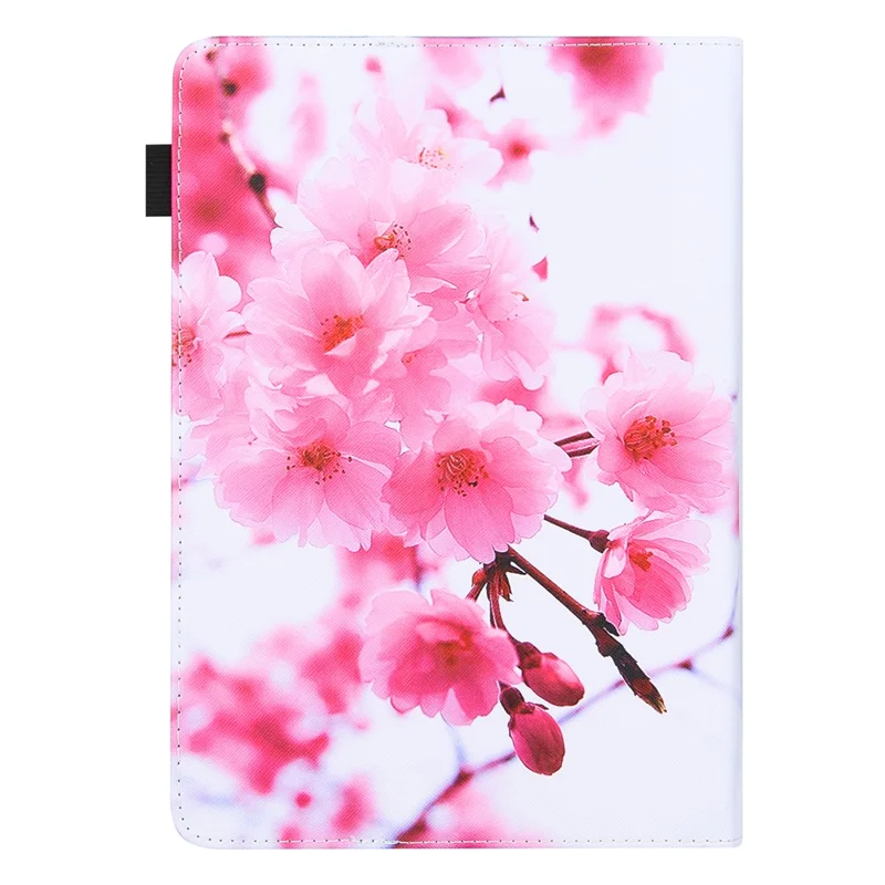 Pattern Printing Cross Texture Universal Leather Tablet Case for 7-inch Tablets - Pink Flowers