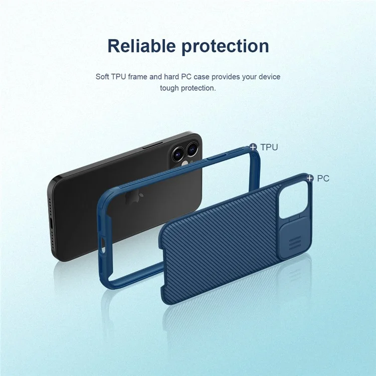 NILLKIN CamShield Pro Panneau PC + Coque de protection en TPU Combo Couvercle résistant aux chutes pour iPhone 11 6.1 pouces - Noir