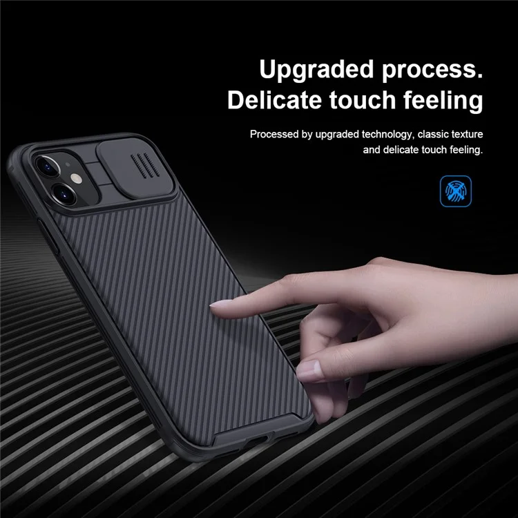 Nillkin Camshield Pro PC Panel + TPU Frame Combo Drop -widerstandsabdeckungshülle Mit Kameraabdeckung Für Iphone 11 6,1 Zoll - Schwarz