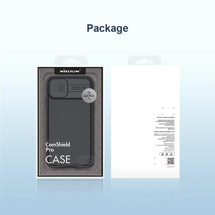 NILLKIN CamShield Pro Panneau PC + Coque de protection en TPU Combo Couvercle résistant aux chutes pour iPhone 11 6.1 pouces - Noir