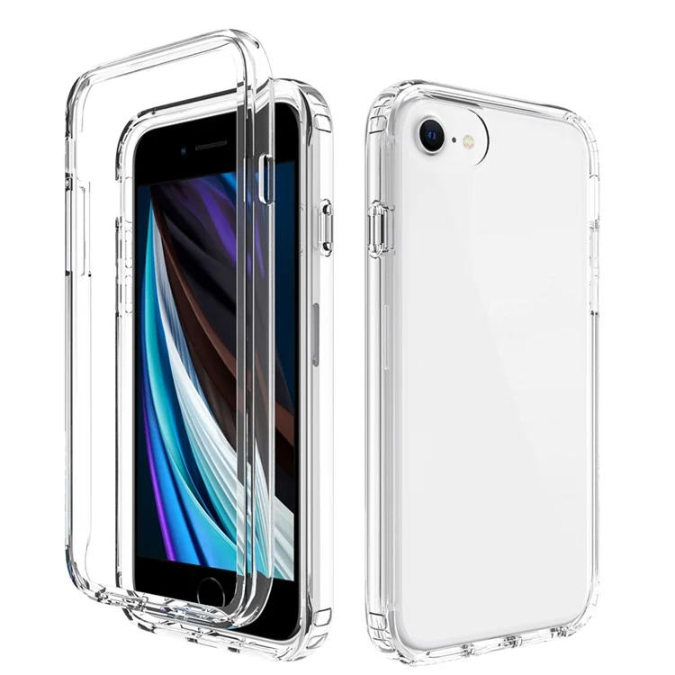High Transmittance Hybrid Phone Case Cover for iPhone 6 4.7-inch / 7 4.7 inch/8 4.7 inch/SE (2020)/SE (2022) - Transparent