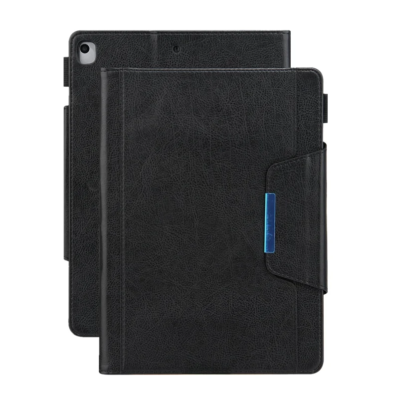 pu en cuir comprimé case de couverture pour ipad 10.2 (2021) / (2020) / (2019) / air 10,5 pouces (2019) / pro 10.5-pouces (2017) - le noir