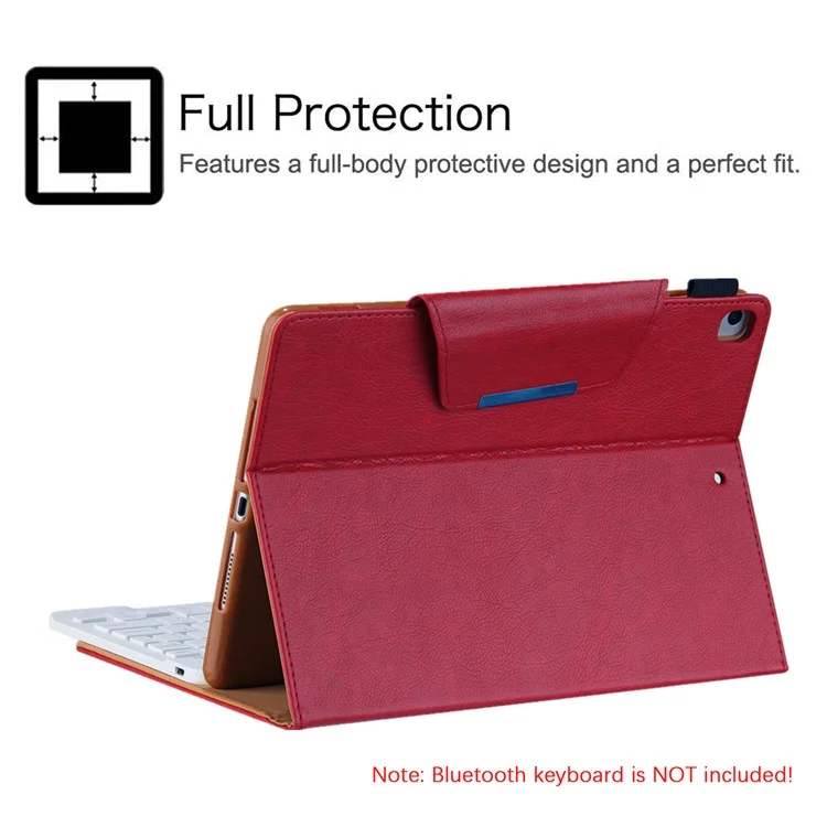PU Leather Tablet Cover Case with Card Slot for iPad 9.7-inch (2017)/(2018)/Air (2013)/Air 2/Pro 9.7 inch (2016) - Red