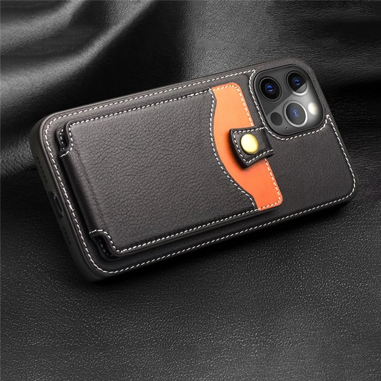 Caso de Telefone QIALINO Business Style Leather + TPU Card Holder para iPhone 12 Pro Max