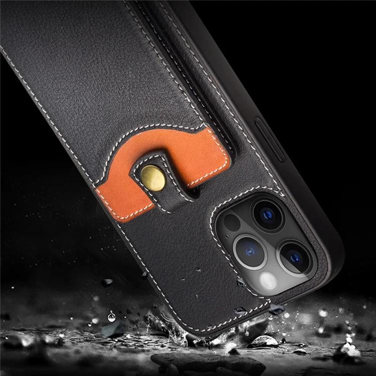 Caso de Telefone QIALINO Business Style Leather + TPU Card Holder para iPhone 12 Pro Max