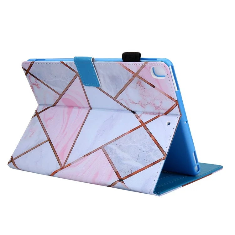 Pattern Printing PU Leather Tablet Cover Case with Card Slot for iPad 10.2 (2021)/(2020)/(2019)/Air 10.5 inch (2019)/Pro 10.5-inch (2017) - Pink Marble