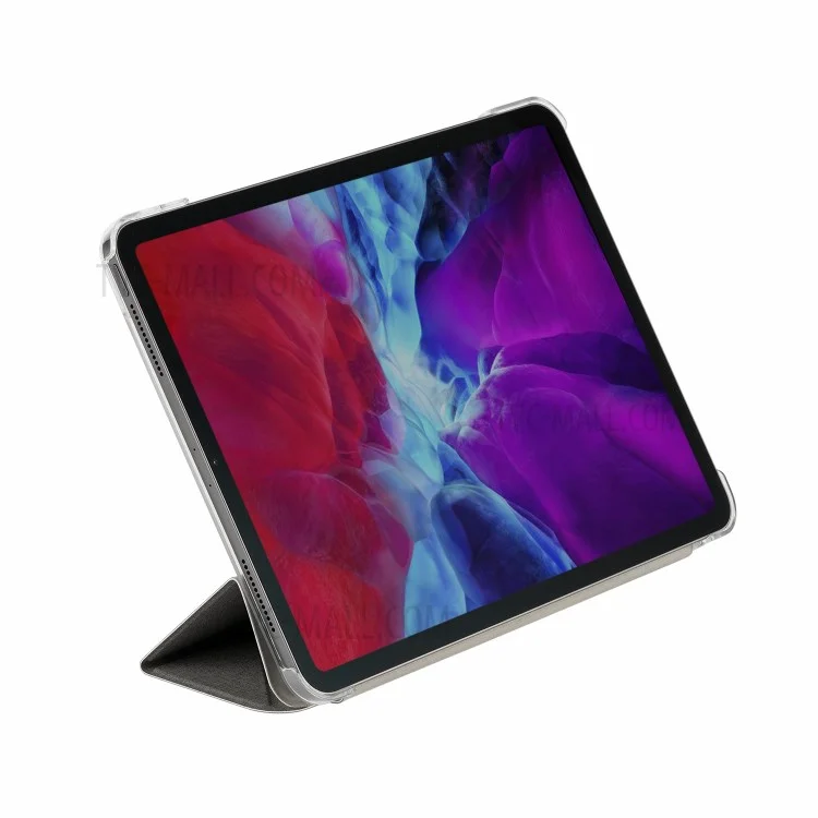 MOMAX Triple-Fold Stand PU Leather Tablet Flip Case Cover Shell for iPad Pro 11-inch (2021) - Dark Grey