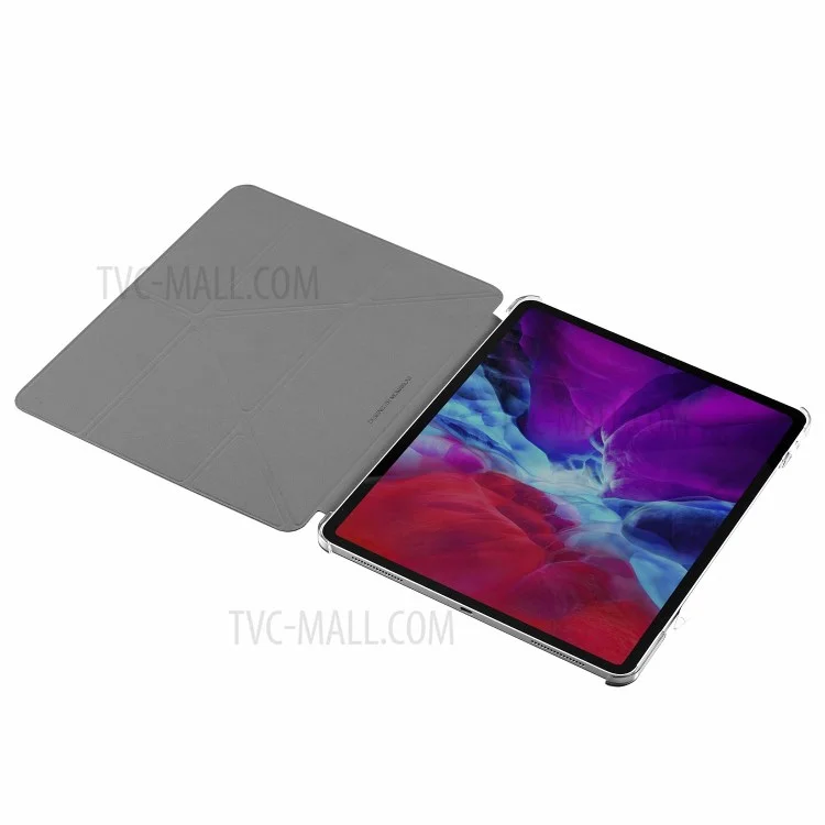 MOMAX Triple-Fold Stand PU Leather Tablet Flip Case Cover Shell for iPad Pro 11-inch (2021) - Dark Grey
