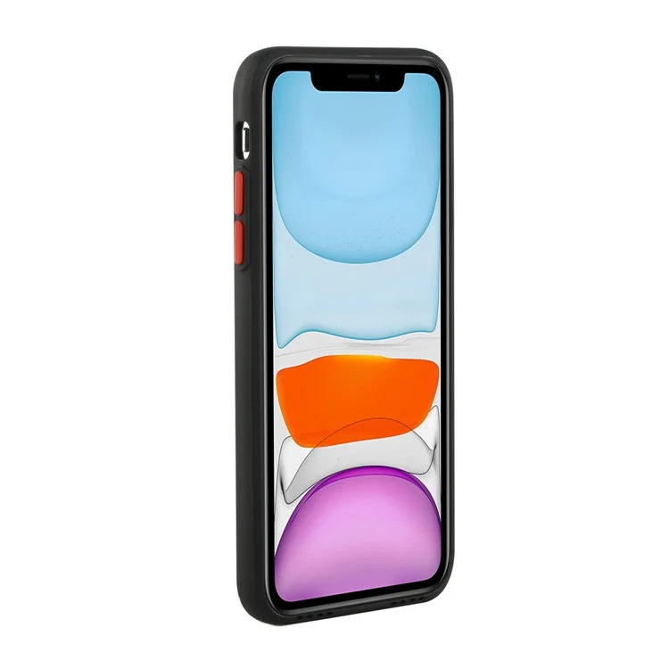 Capa de Telefone TPU Suave Com Tampa Bem Protegida Com Slot de Cartão Para Iphone 12 Pro Max - Preto