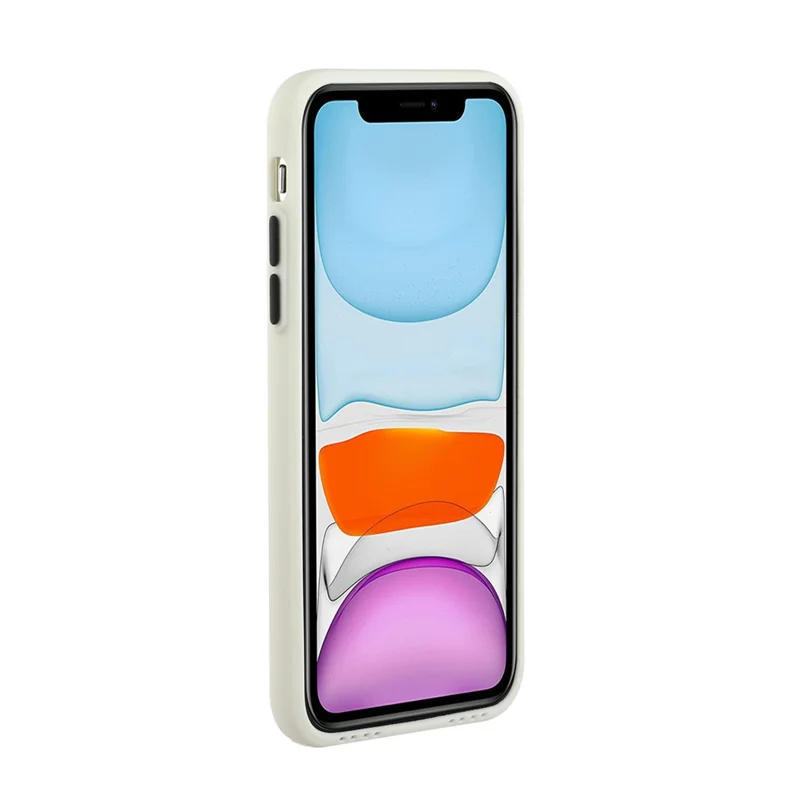 Soft TPU Phone Case Well-Protected Cover with Card Slot for iPhone 12 Pro Max - White