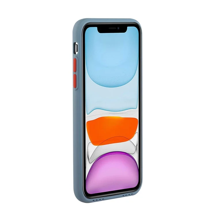 Étui de protection en TPU souple avec fente pour carte intégrée pour iPhone 12 - Bleu