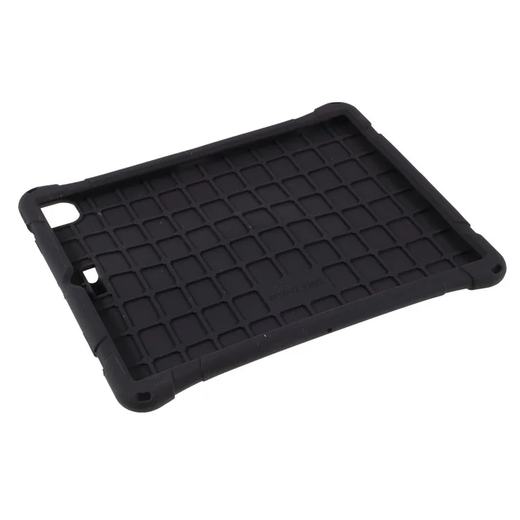 Silicone À Prova De Choque + Protetor De Plástico Tablet Case Capa Shell Com Kickstand Para Ipad Pro 12.9-inch 2018/2020/2021 - Preto