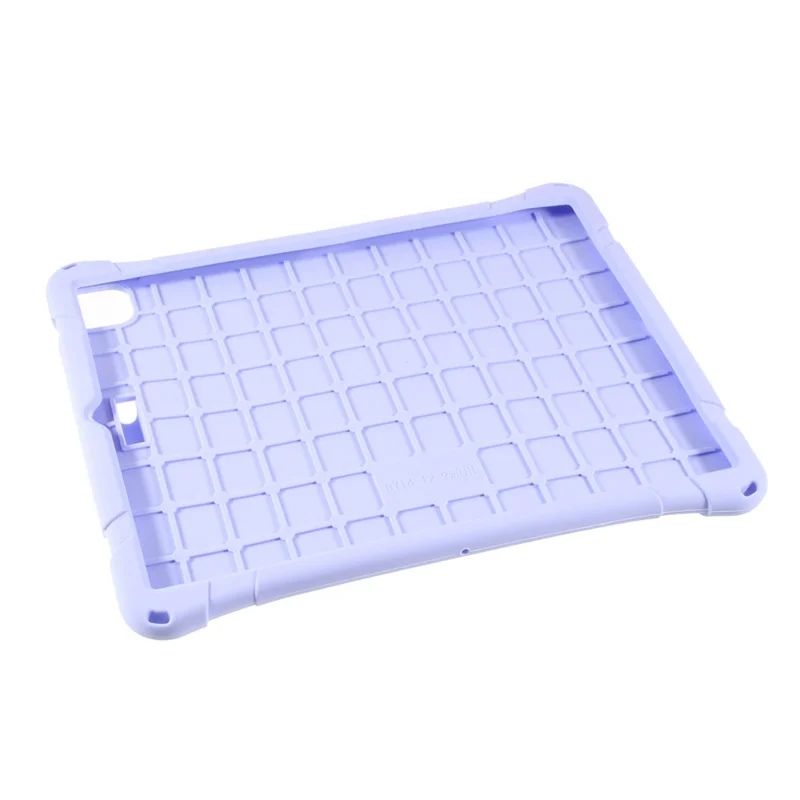 Silicone+Plastic Tablet Case Kickstand for iPad Air 13 (2026) / (2025) / (2024) / Pro 12.9 (2018) / (2020) / (2021) / (2022) - Light Purple