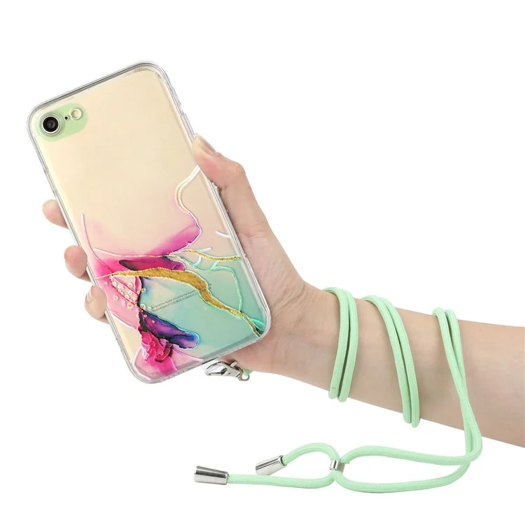 Well-Protected Marble Pattern Soft TPU Case for iPhone 7 4.7 inch/8 4.7 inch/SE (2020)/SE (2022) - Style C