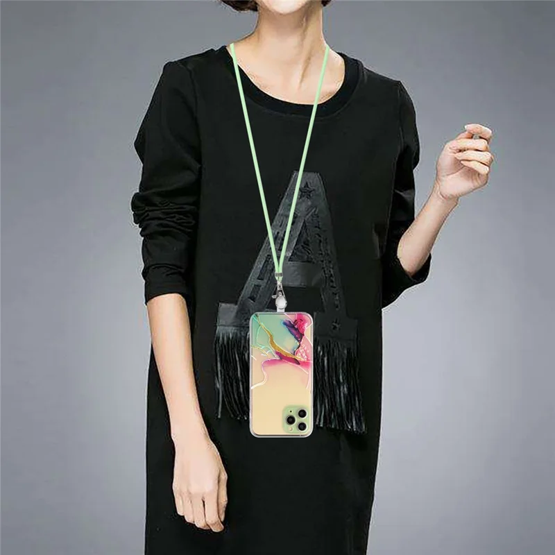 Marble Pattern Flexible TPU Case with Adjustable Lanyard for iPhone 11 Pro Max 6.5 inch - Style B