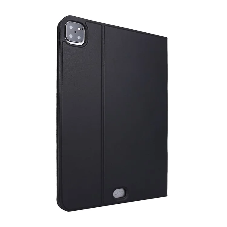 Coque De Boîtier En Cuir PU Cover Coquille de Couverture Avec Partie Let Ipad Pros 12.9-pouce (2021) - Noir