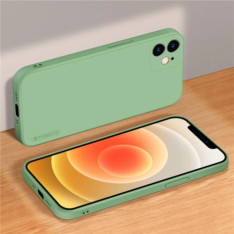 PINWUYO Soft Silicone Cell Phone Case Cover Protector für iPhone 12 mini - Grün