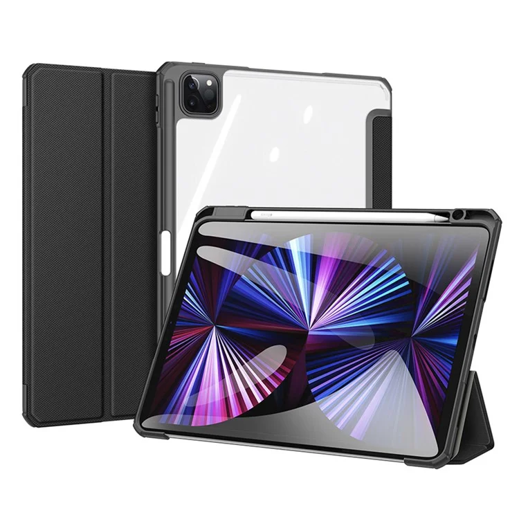 Dux Ducis Toby Series Tri-fold Stand Stand Smart Tablet Protetive Case Case Para Ipad Pro 11 (2021/2020/2018) - Preto