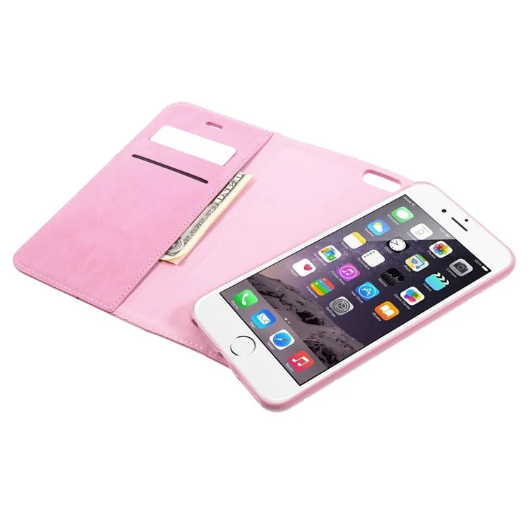 Removable 2-in-1 Magnetic Leather Stand Cover for iPhone 6s / 6 - Pink