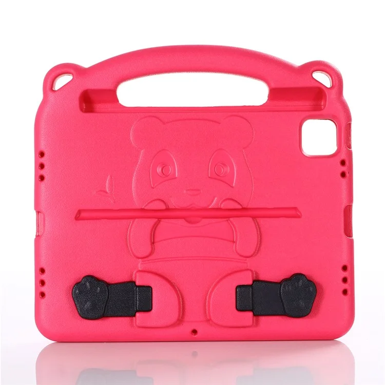 Panda Character Design EVA Shock-Absorbed Tablet Case with Kickstand for Apple iPad Pro 11-inch (2022) /  (2021) / 2020 / 2018 - Red